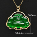 Bijoux de pierre précieuse de jade Maitreya Bouddha